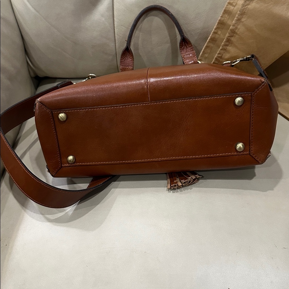 Patricia Nash Unique Brown Leather Handbag with tassel - Picture 8 of 12